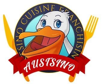 Austsino-logo-websiteSize logo for Austsino featuring duck and knife/fork